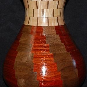 Segmented turnings, segmented vase