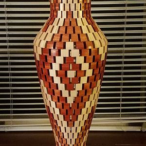 Open segmented vase