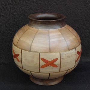 Pot with inlays