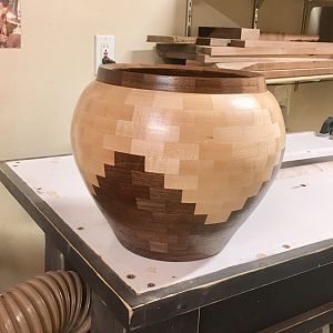 Walnut & Maple Vase (Large)