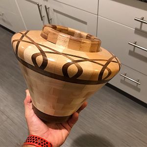 Maple & Walnut Segmented Vase