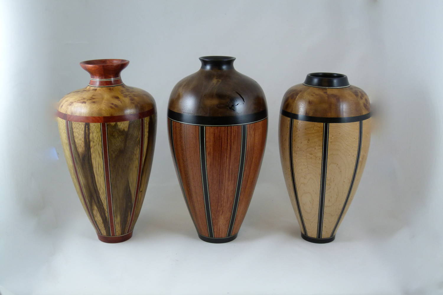 Trio of vases.