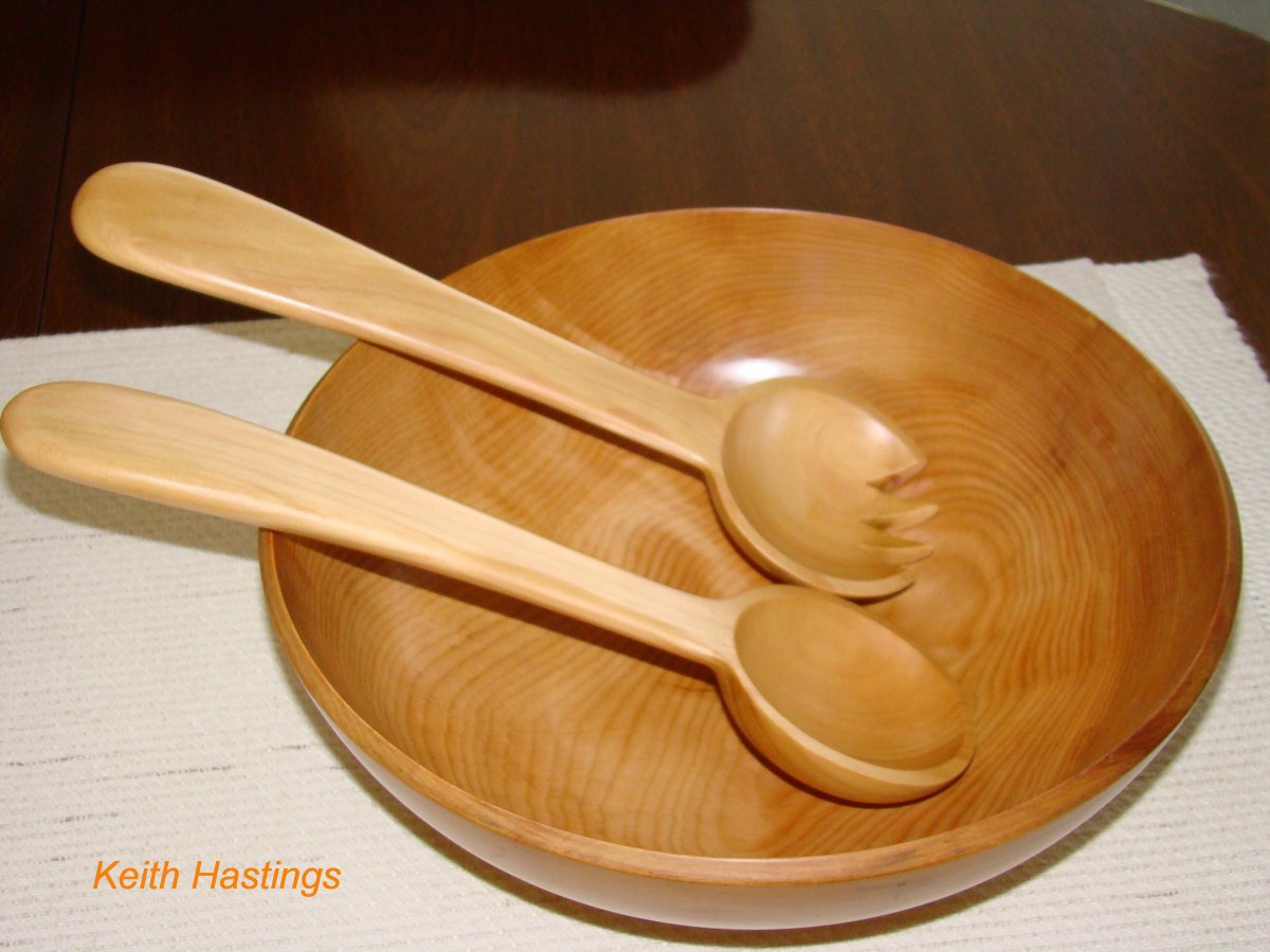 Salad Bowl and Spoons