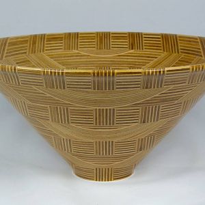 Plywood Bowl, Basket Weave Design, Profile