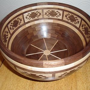American Walnut and Maple bowl