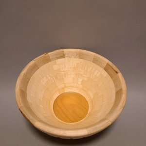 Curly Maple/Cherry Open Segmented Bowl