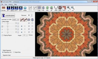 Screenshot from Lamination PRO from Woodturner PRO